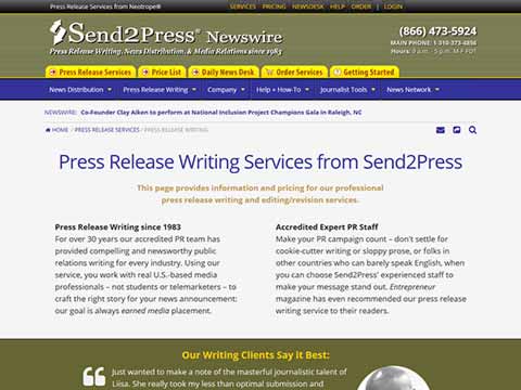 press release writing services