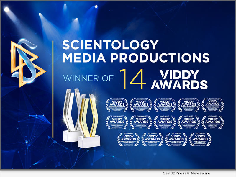 Scientology Media Productions has been honored with 14 Viddy Awards