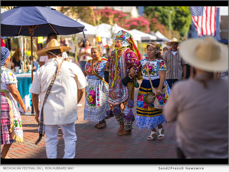 Dancers performed to the delight of those gathered for the Michoacan festival on L. Ron Hubbard Way