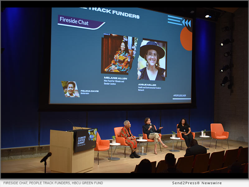 Fireside chat, People Track Funders, held during the HBCU Green Fund’s fourth annual Climate Justice Summit: People Deliver held in Harlem