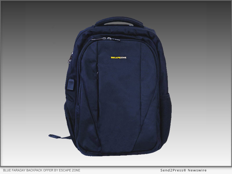 Blue Faraday Backpack Offered by Escape Zone