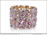 Pink sapphire and diamond cuff bracelet from Omi Prive