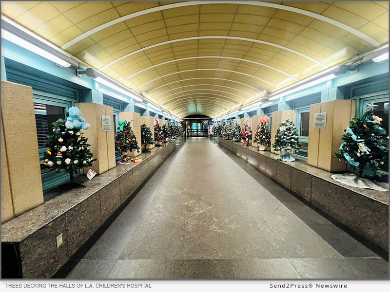 Trees decking the halls of Los Angeles Children's Hospital