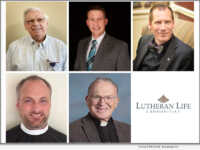 Rev. David Ufkes, Rev. Pete Wiedman, Rev. Cory A. Wielert. Bottom row (L-R): Rev. Charles Plummer, Rev. Paul Klopke