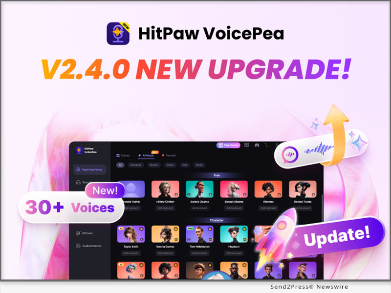 HitPaw VoicePea V2.4.0 Released with 30+ New Voices for Ultimate Fun