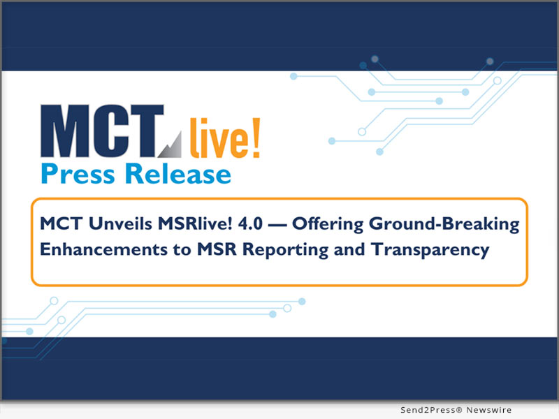 Newswire: Mortgage Capital Trading (MCT) Unveils MSRlive! 4.0 – Offering Ground-Breaking Enhancements to MSR Reporting and Transparency