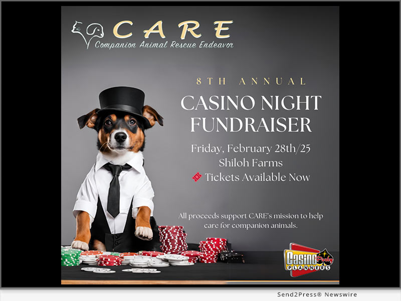 Casino Party Planners hosts CARE’s Casino Night Fundraiser at Shiloh Farms, supporting animal rescue efforts